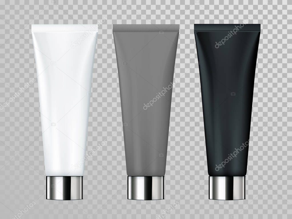 Cream or lotion tube isolated vector skin care cosmetic package template