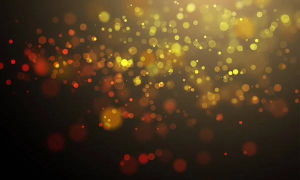 金色の光キラキラ輝く背景ベクトルに輝く効果 — ストックベクタ