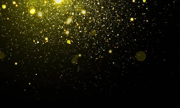 Altın ışık glitter vektör arka plan parlayan etkisi parıldıyor — Stok Vektör