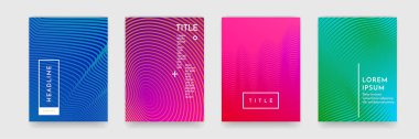 Soyut desen dokusu broşürü poster gradyan şablon vektörü seti
