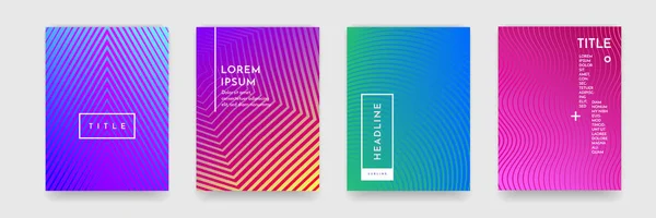 Texture astratta del modello di colore gradiente per set vettoriale modello copertina libro — Vettoriale Stock