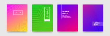 Soyut desen dokusu broşürü poster gradyan şablon vektörü seti