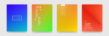Dalgalı soyut desen doku kitap broşür poster kapak şablonu vektör seti