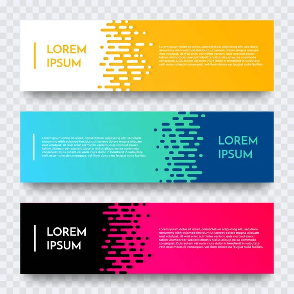 Abstract geometric web banner vector gradient template — Stock Vector