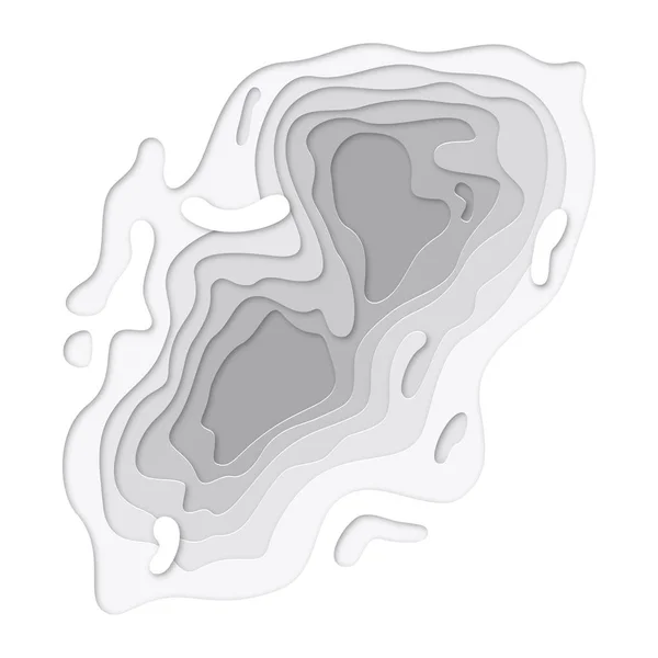 3D vrstvy papercut textura pozadí papíru řezu vektorové umění webové stránky šablona — Stockový vektor