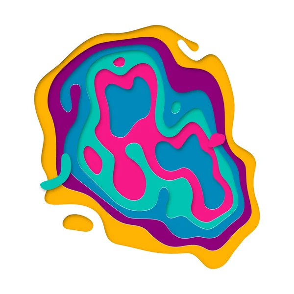 Papercut χρώμα πολλαπλών στρώσεων επίδραση υφή φόντου 3d χαρτιού κομμένα Διανυσματική τέχνη — Διανυσματικό Αρχείο