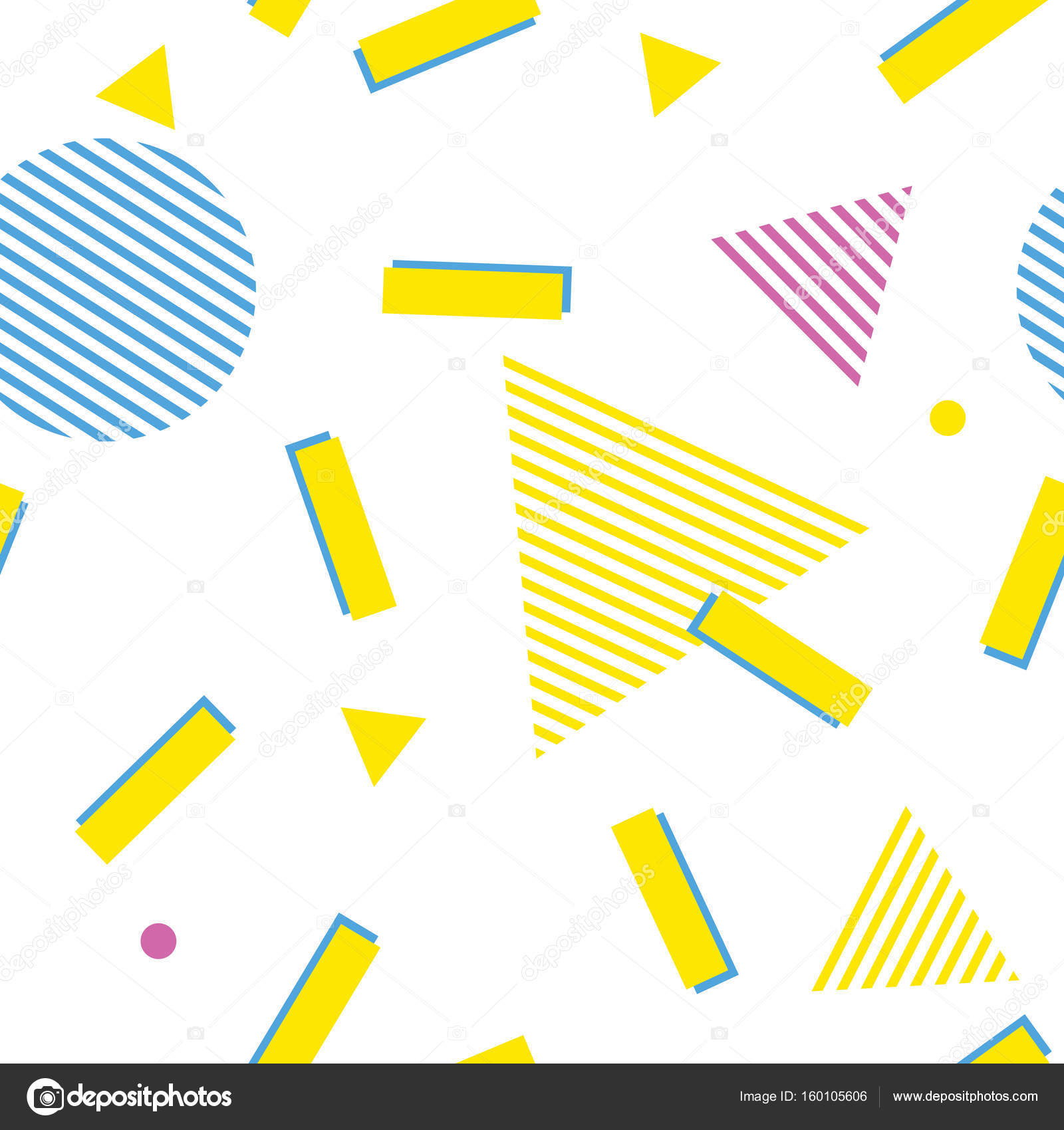 Pop art geometric wallpaper Pop art geometric seamless pattern vector