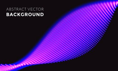 Neon Led ışık 3d dalga parlayan akışı bükülmüş hareket vektör teknolojik altyapı
