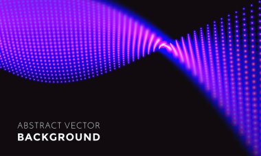 Neon Led ışık 3d dalga parlayan akışı bükülmüş hareket vektör teknolojik altyapı