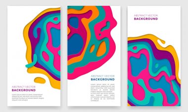 Banner Renk soyut multi degrade renk vektör Katmanlar etkisi desen kağıt kesiği