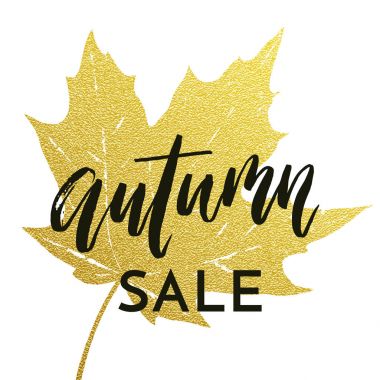 Sonbahar Satılık alışveriş indirim vektör poster Sonbaharda akçaağaç yaprağı web afiş