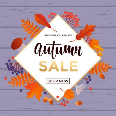 Eylül alışveriş promo sonbahar Dükkanı indirim için sonbahar altın satış metin poster