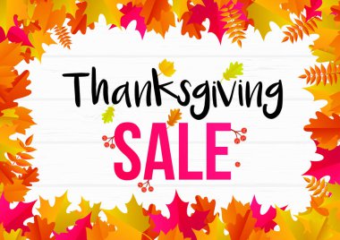 Thnaksgiving sonbahar satış metin poster Eylül alışveriş promo sonbahar Dükkanı indirim için