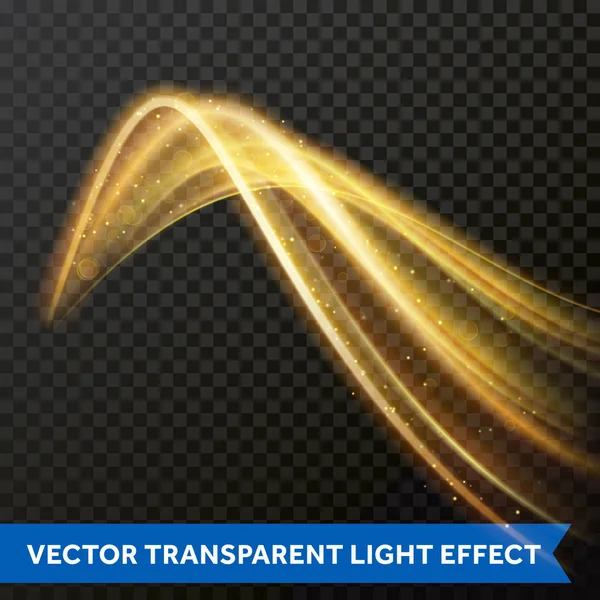 Efecto de seguimiento de múltiples líneas de luz. Vector fuego luz llamarada rastro — Archivo Imágenes Vectoriales