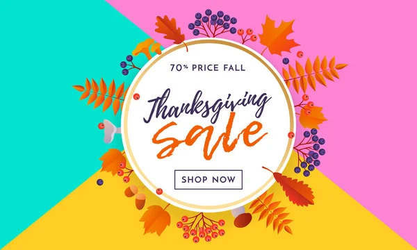 Satılık poster veya promosyon afiş sonbahar indirim alışveriş Eylül Şükran sonbahar sonbahar