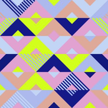 Mozaik geometrik sanat üçgeni desen vektör sorunsuz arka plan