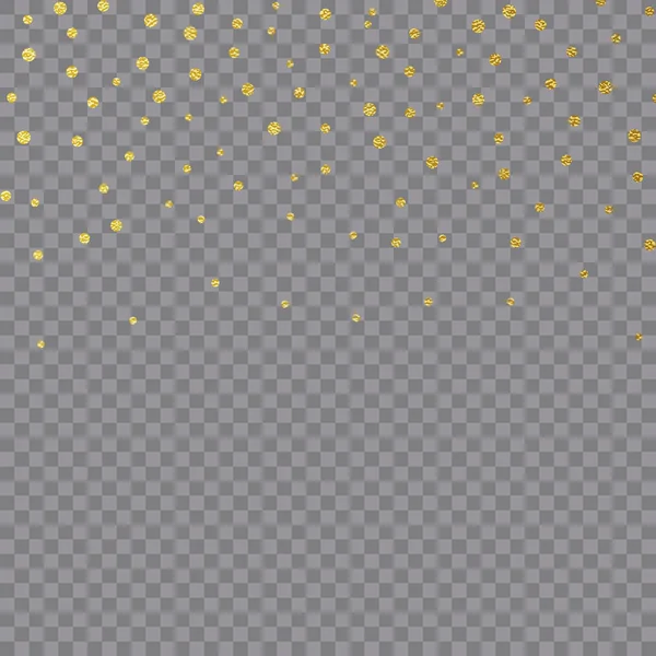 Confettis feuille d'or texture vectorielle de Noël pour fond de vacances — Image vectorielle