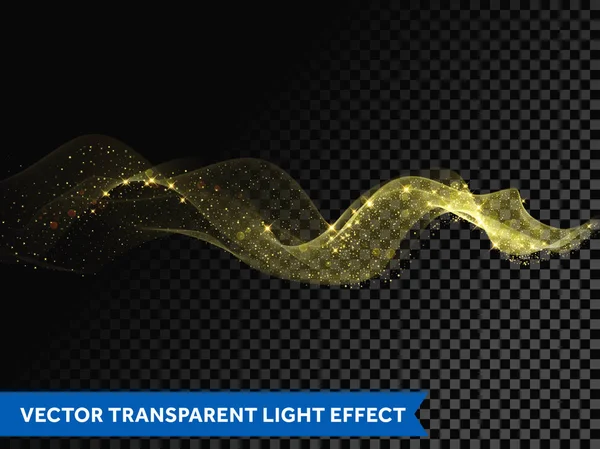 Φως γραμμή αποτέλεσμα χρυσό στροβιλισμού. Διάνυσμα ακτινοβολεί φως φωτιά φωτοβολίδα ίχνος — Διανυσματικό Αρχείο