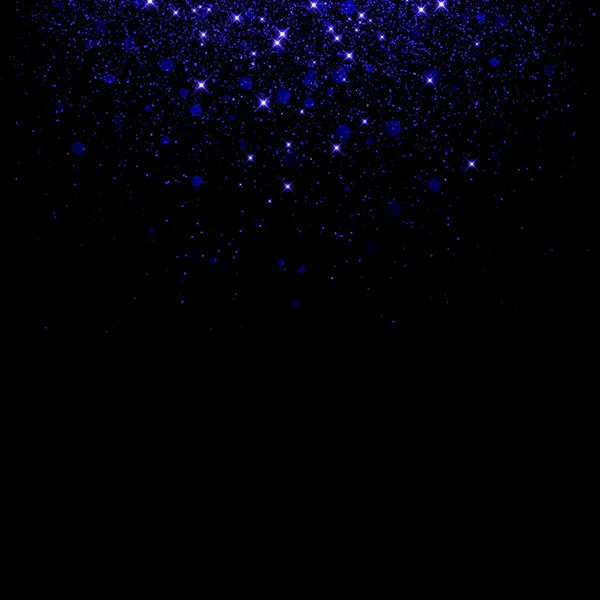Neon licht glitter Kerstmis confetti effect achtergrond met stof sparkle — Stockvector