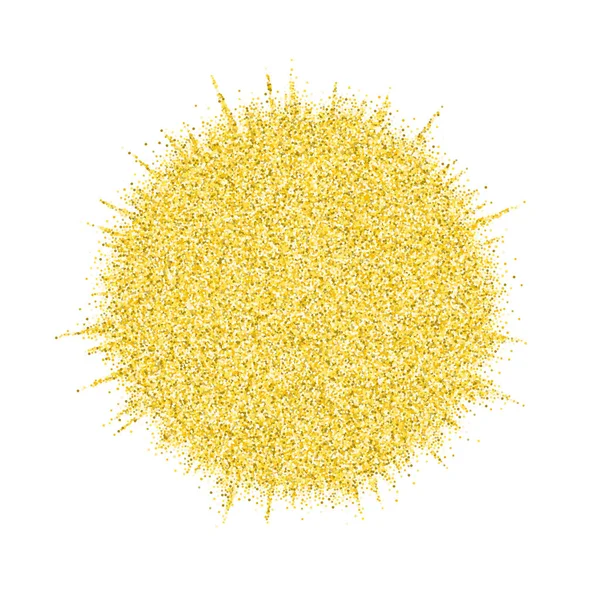 Guld glitter stänk eller gyllene glittrande cicrle splatter textur vector bakgrund — Stock vektor