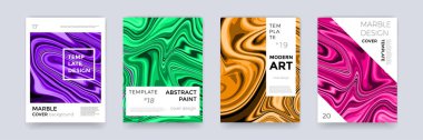 Soyut boya sıçrama tasarım Mermer doku şablon set vektör renk sıvı arka plan