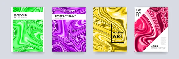 Мраморная краска дизайн текстуры векторный фон обложка абстрактное искусство цвета творчества — стоковый вектор