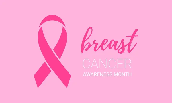 乳房癌意识月粉红丝带矢量妇女团结符号图标 — 图库矢量图片