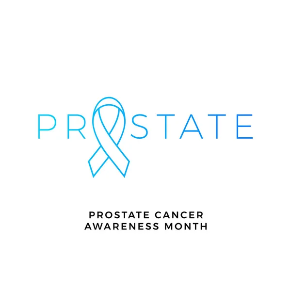 Movember men health man prostate cancer November awareness month vector blue ribbon — Stock Vector