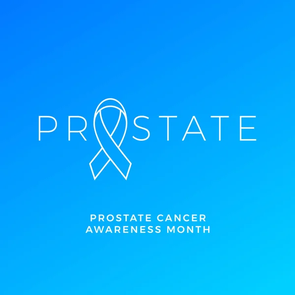 Movember men health man prostate cancer awareness November month vector blue ribbon — Stock Vector