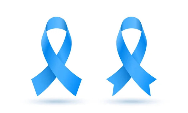 Movember hommes santé homme prostate cancer sensibilisation novembre mois vecteur bleu ruban — Image vectorielle