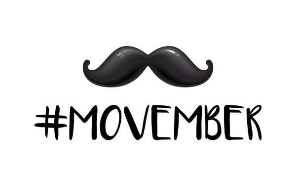 Movember mannen gezondheid man prostaatkanker November maand van de voorlichting vector snor — Stockvector