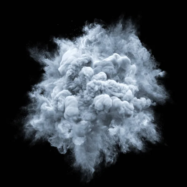 Paint powder gray color explosion particle dust cloud splash abstract texture background — Stock Photo, Image