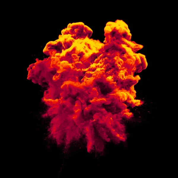 Verf poeder groene kleur explosie deeltjes stof wolk splash abstracte textuur achtergrond — Stockfoto