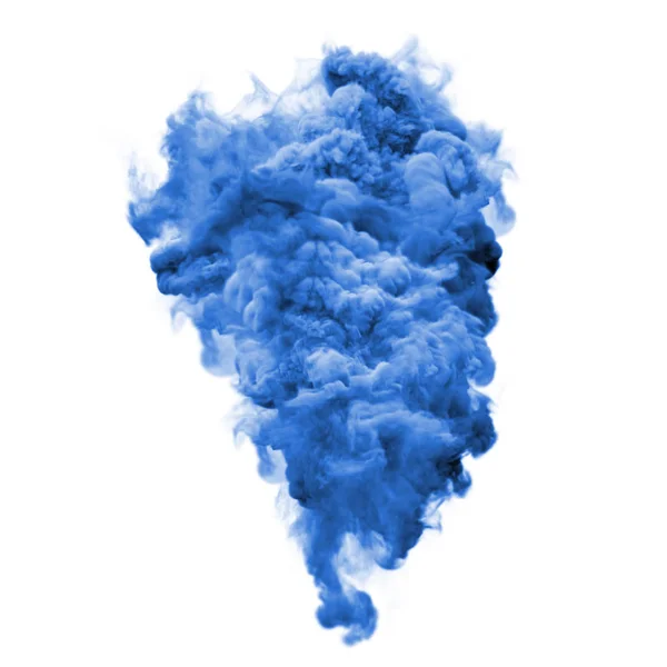 Farbe Pulver blau Farbe Explosion Partikel Staub Wolke Spritzer abstrakte Textur Hintergrund — Stockfoto