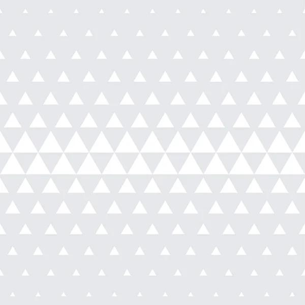 Triangel geometriska mönster vektor sömlös abstrakt vit halvton minimal lutning textur bakgrund — Stock vektor