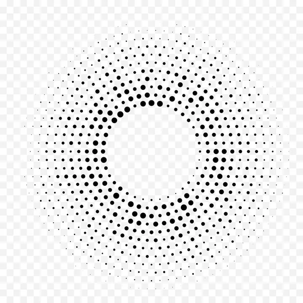 Circle halvton geometriska prickade gradient mönster vektor abstrakt vit minimal textur bakgrund — Stock vektor