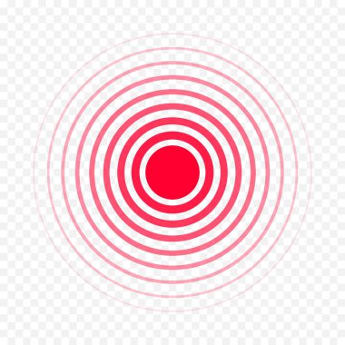 Kırmızı daire ağrı tıbbi ağrı kesici ilaç ağrısı tıp vektör izole simgesi