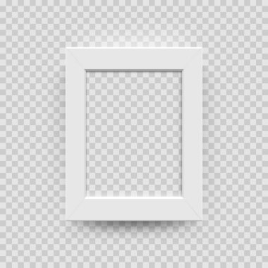 Fotoğraf çerçeve resim fotoğraf çerçevesi beyaz 3d vektör izole kare modeli