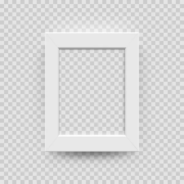 Foto frame foto photoframe witte 3D-vector geïsoleerde vierkant model — Stockvector