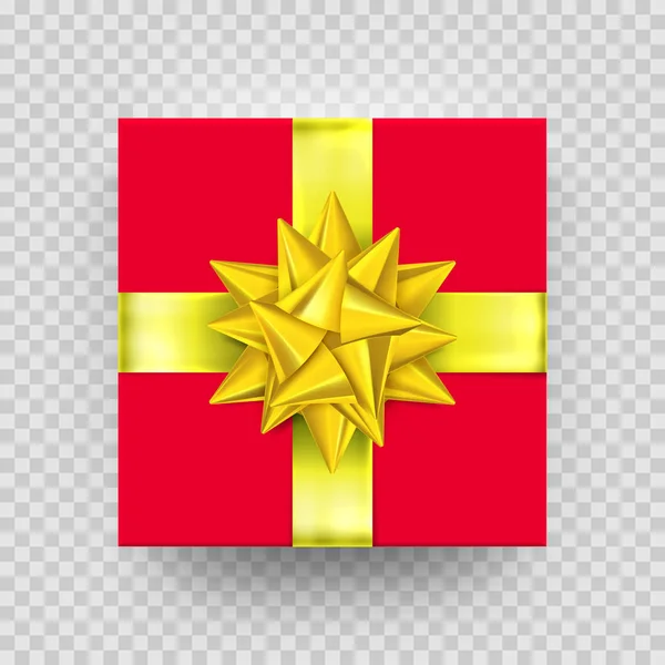 Modèle de conception vectorielle de ruban d'arc cadeau rouge Anniversaire, cadeaux de Noël Nouvel An — Image vectorielle