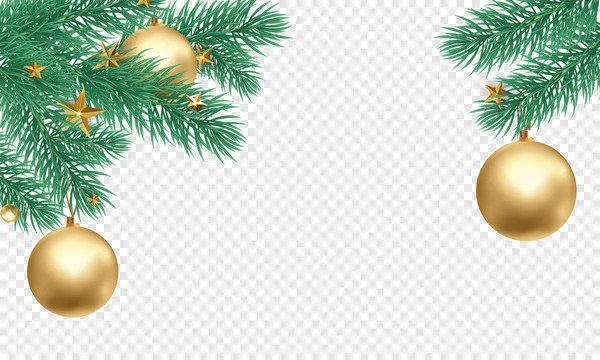 Weihnachten Neujahr Grußkarte Hintergrund Vorlage goldene Sterne Konfetti Geschenk Geschenke Dekorationen — Stockvektor