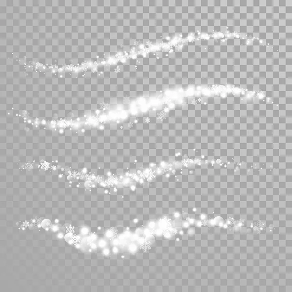 Χριστούγεννα διακοπές νιφάδα χιονιού γκλίτερ φόντο πρότυπο αφρώδη χιόνι μορίων και του κύματος γυαλιστερά κομφετί. Αστραφτερή λάμψη ελαφριά επίδραση για Πρωτοχρονιάτικο ή Χριστούγεννα πολυτελή λάμψη φωτοβολίδες σχεδιασμό του φορέα — Διανυσματικό Αρχείο