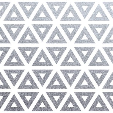 Glitter dokulu beyaz arka plan üzerinde soyut üçgen geometrik gümüş seamless modeli. Sorunsuz döşeme veya modern bir ortam kumaş renk örneği tasarım şablonu için gümüş pırıltılı süs vektör