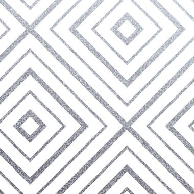 Soyut geometrik gümüş seamless modeli glitter dokulu beyaz arka plan üzerinde. Vektör pırıltılı gümüş kare süsleme sorunsuz döşeme veya modern bir ortam kumaş renk örneği tasarım şablonu