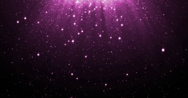 Soyut mor glitter parçacıklar arka plan aşağı düşen yıldız ve ışık parlayan ile flare veya yukarıda yardımcı grafik efekti lüks sigorta primi ürün tasarım şablonu zemin için parlama. Sihirli ışık parlaklık