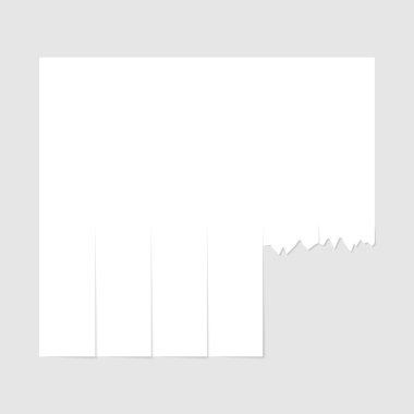 Blank advertisement template with cut slips. clipart