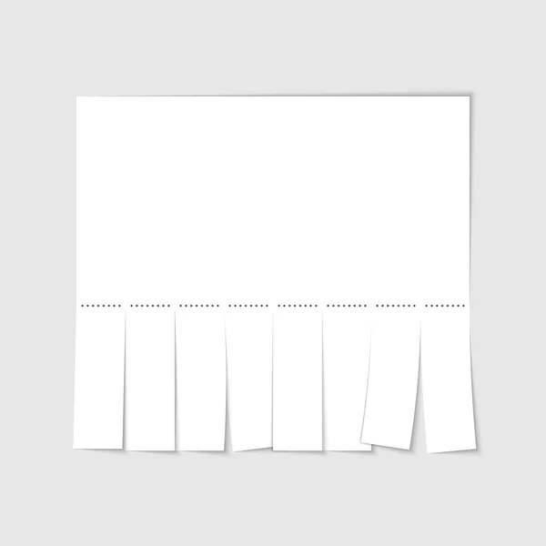 Blank advertisement template with cut slips. — Stock Vector