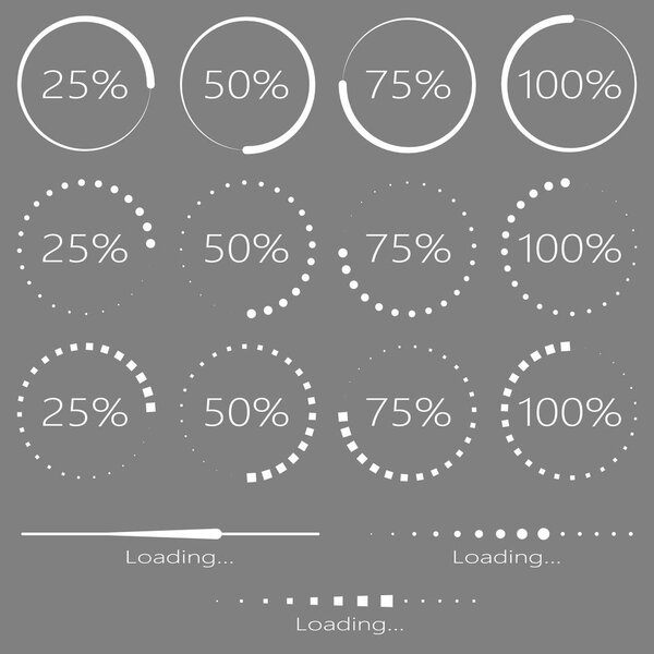 Набор погрузочных элементов. Прелоадеры и индикатор прогресса
.