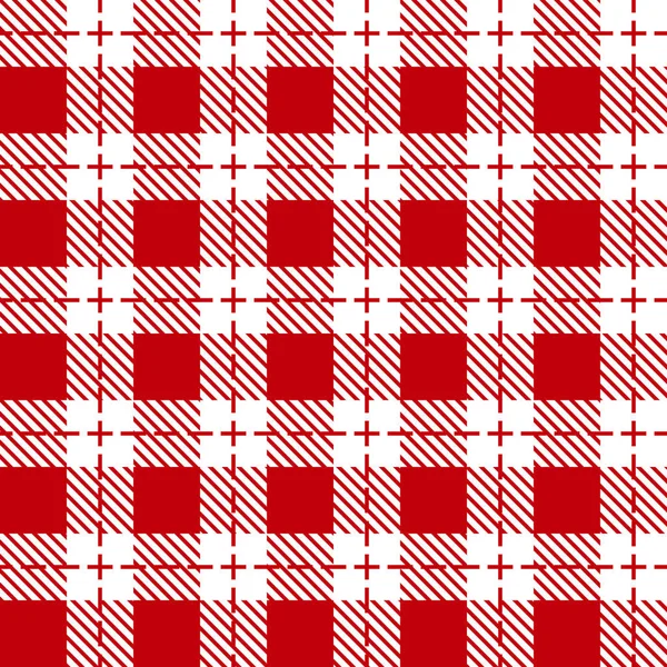 Red and white tablecloth seamless pattern. — Stock Vector