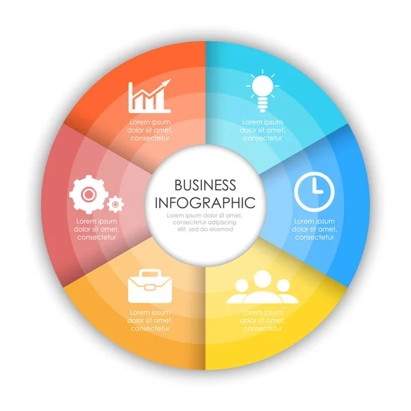 Runde Infografik Kreise Aus Elementen Geschäftskonzept Vektor Eps10 — Stockvektor